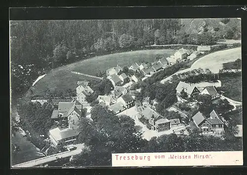 AK Treseburg, Teilansicht vom Hotel Weisser Hirsch aus gesehen