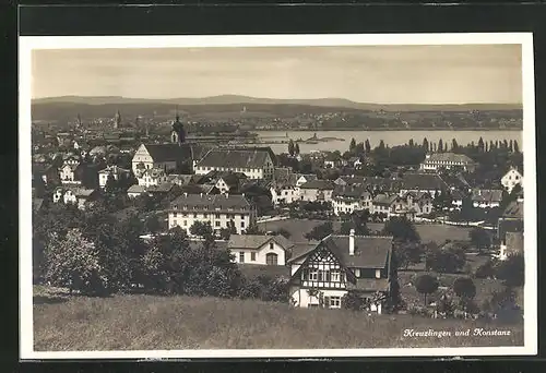 AK Konstanz, Teilansicht mit Kreuzlingen