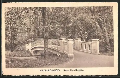 AK Hildburghausen, Blick auf die neue Kanalbrücke