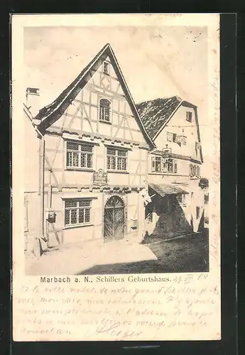 AK Marbach a.N., Schillers Geburtshaus