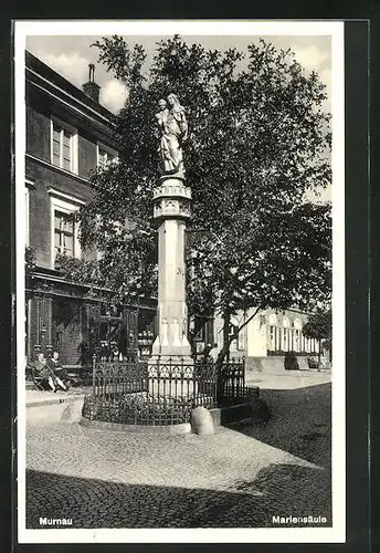 AK Murnau, Blick auf die Mariensäule