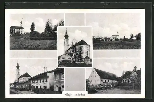 AK Altfraunhofen, Kirche aus verschiedenen Blickwinkeln