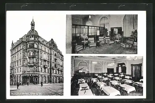 AK Ulm, Münster-Hotel, Vestibül