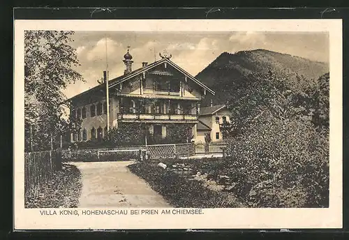 AK Hohenaschau b. Prien, Hotel Villa König