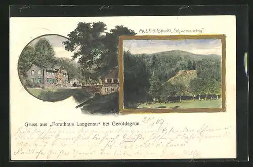 AK Geroldsgrün, Gasthaus Forsthaus Langenau