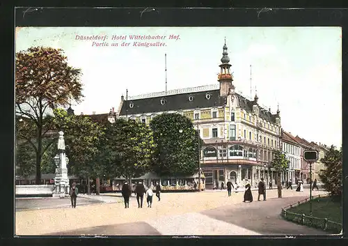 AK Düsseldorf, Hotel Wittelsbacher Hof an der Königsallee