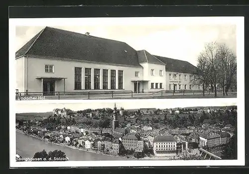 AK Burghausen a. d. Salzach, Hotel Lindacher Hof, Teilansicht
