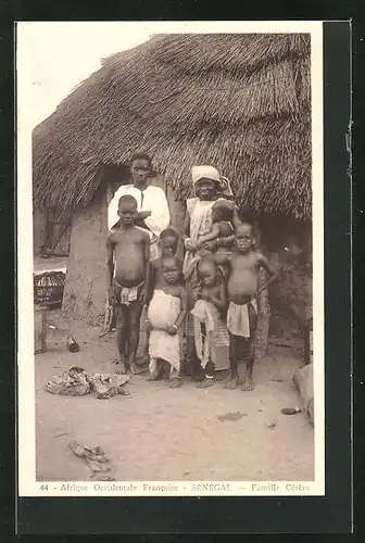 AK Senegal, Famille Cérère, afrikanische Volkstypen