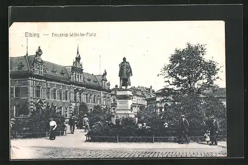 AK Elbing / Elblag, Friedrich Wilhelm-Platz