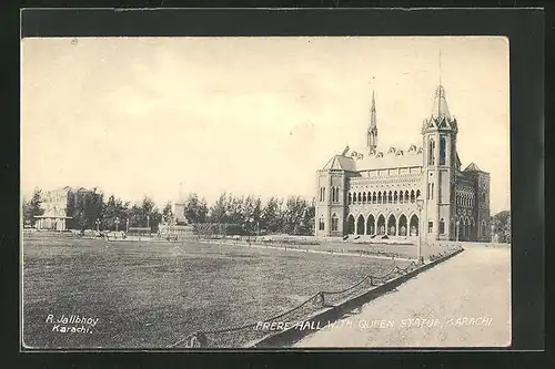 AK Karachi, Frere Hall with Queen Statue