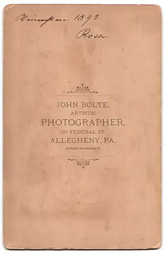 Fotografie John Boltey, Allegheny, PA., 37 Federal Str., Porträt einer mittelalten Frau