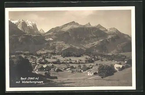 AK Reuti, Ortsansicht mit Wetterhorngruppe