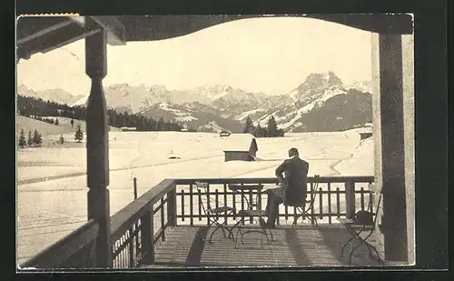 AK Saanen, Terrasse des Sport-Hotel Saanenmöser