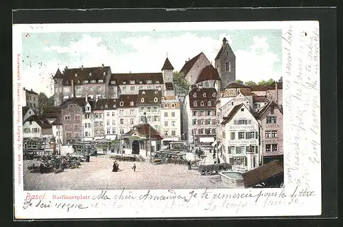AK Basel, Häuser am Barfüsserplatz