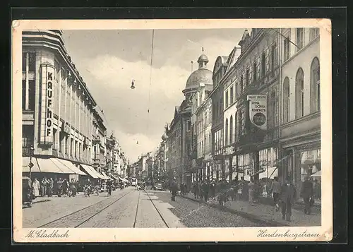 AK M.-Gladbach, Blick in die Hindenburgstrasse