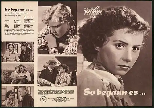 Filmprogramm PFP Nr. 31 /58, So begann es..., W. Subkow, N. Doeshenko, W. Jemeljanow, Regie: L. Kulidshanow