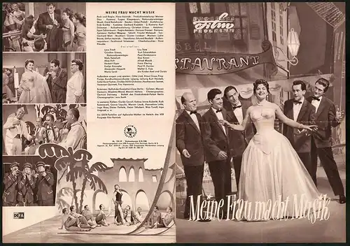 Filmprogramm PFP Nr. 124 /57, Meine Frau macht Musik, Lou Seitz, Kurt Schmidtchen, Regie: Hans Heinrich