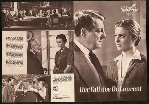 Filmprogramm PFP Nr. 40 /58, Der Fall des Dr. Laurent, Jean Gabin, Nicole Courcel, Regie: Jean-Paul Le Chanois