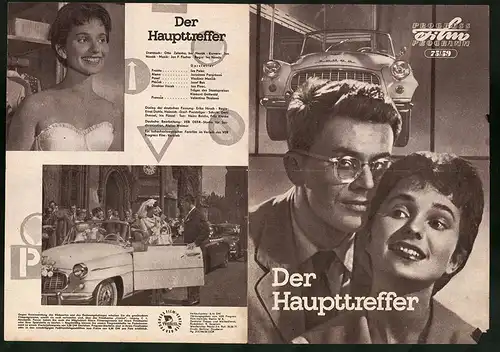 Filmprogramm PFP Nr. 75 /59, Der Haupttreffer, Ivo Palec, Jaroslava Panyrkova, Regie: Ivo Novak