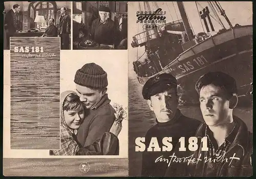 Filmprogramm PFP Nr. 58 /59, SAS 181 antwortet nicht, Ulrich Thein, Otmar Richter, Regie: Carl Balhaus
