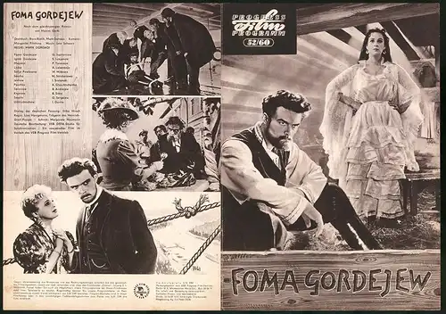 Filmprogramm PFP Nr. 52 /60, Foma Gordejew, G. Jepifanzew, S. Lukjanow, Regie: Mark Donskoi