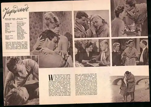 Filmprogramm PFP Nr. 110 /59, Jugendsünde, Madeleine Robinson, Francoise Alban, Regie: Louis Duchesne