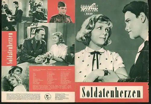 Filmprogramm PFP Nr. 85 /59, Soldatenherzen, W. Semljanikin, R. Makagonowa, Regie: Sergej Kolossow