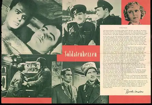 Filmprogramm PFP Nr. 85 /59, Soldatenherzen, W. Semljanikin, R. Makagonowa, Regie: Sergej Kolossow