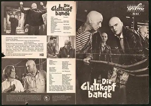 Filmprogramm PFP Nr. 16 /63, Die Glatzkopfbande, Ulrich Thein, Erik S. Klein, Regie: Richard Groschopp