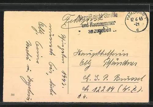 AK Zwei Maikäfer an einem Zweig, Pfingstgruss