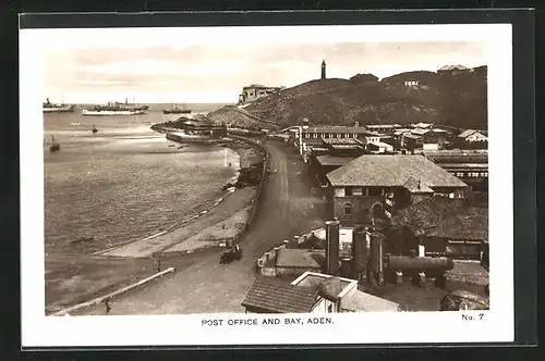 AK Aden, Post Office and Bay, Leuchtturm