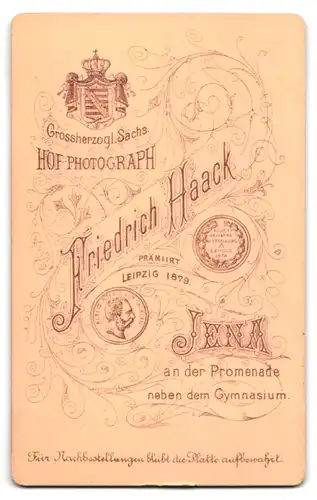 Fotografie Friedrich Haack, Jena, An der Promenade, Portrait junger Herr in zeitgenössischer Kleidung