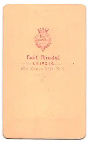 Fotografie Carl Riedel, Leipzig, Rosentthalgasse 5, Portrait Herr mit Vollbart