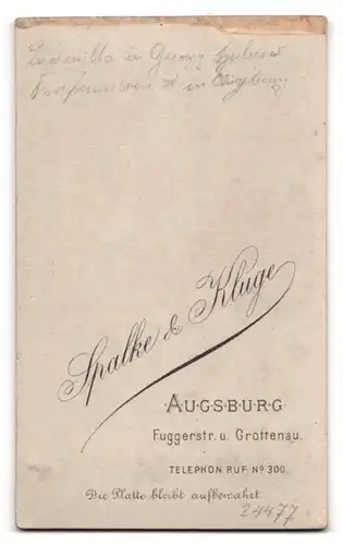 Fotografie Spalke & Kluge, Augsburg, Fuggerstrasse, Mann mit Seitenscheitel und Frau