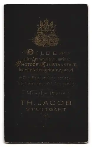 Fotografie Th. Jacob, Stuttgart, Herr mit Vollbart