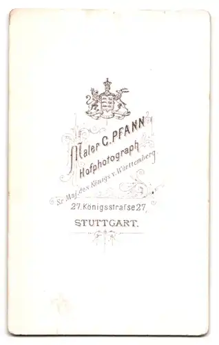 Fotografie C. Pfann, Stuttgart, Königsstrasse 27, Jüngling mit Fliege