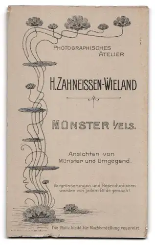 Fotografie H. Zahneissen-Wieland, Münster, Schönes Fräulein mit sanften Gesichtszügen