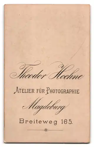 Fotografie Theodor Hoehne, Magdeburg, Breiteweg 165, Dame im Kleid mit Buch