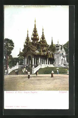 AK Rangoon, Entrance of Shwe Dagon Pagoda