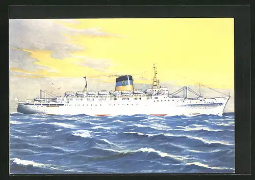 AK Passagierschiff T. S. S. Olympia auf hoher See