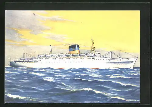 AK Passagierschiff T. S. S. Olympia auf hoher See