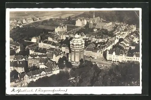 AK Mönchengladbach, Fliegeraufnahme der Stadt