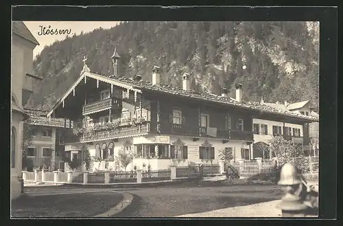 Foto-AK Reit i. Winkl, Verziertes Haus