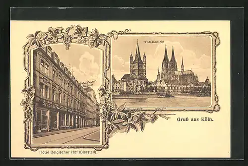 AK Köln a. Rhein, Hotel Belgischer Hof, Bierstall