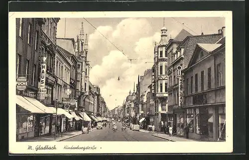 AK Mönchengladbach, Färberei Fuchs, Hindenburgstrasse