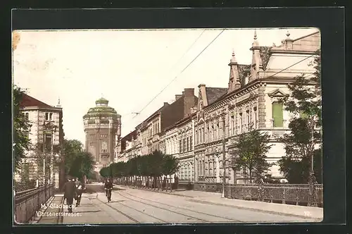 AK Mönchengladbach, Viersener Strasse mit Wasserturm