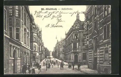AK M.-Gladbach, Partie an der Kaiserstrasse