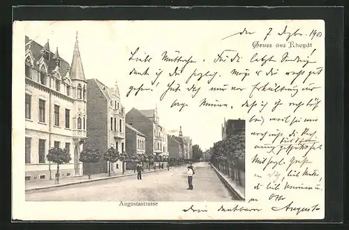 AK Rheydt, Partie an der Augustastrasse