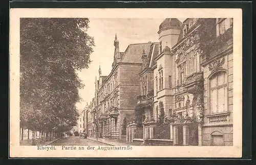 AK Rheydt, Prächtige Bürgerhäuser an der Augustastrasse