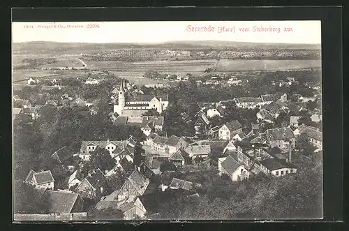 AK Gernrode a. H., Blick vom Stubenberg auf den Ort